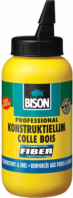 Bison Konstruktielijm fiber flacon 750g, snel, vloeibaar, bruist op, weerbestendig, oplosmiddelvrij,overschilderbaar, D4, binnen en buiten, sterker dan hout