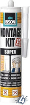 Bison Montagekit super koker 440 g, extra sterk, montagelijm, bevestigen, hoge eindsterkte, binnen en buiten, blijvend elastisch, extra sterk, vullend eenvoudig in gebruik