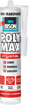 Bison Poly Max Crystal Express koker 300 gram- Transparante montagelijm, lijmen, monteren en afdichten, unieke SMP technologie, oplosmiddelvrij, binnen en buiten, vrijwel alle ondergronden