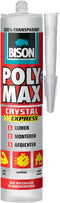 Bison Poly Max Crystal Express koker 300 gram- Transparante montagelijm, lijmen, monteren en afdichten, unieke SMP technologie, oplosmiddelvrij, binnen en buiten, vrijwel alle ondergronden