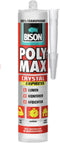 Bison Poly Max Crystal Express koker 300 gram- Transparante montagelijm, lijmen, monteren en afdichten, unieke SMP technologie, oplosmiddelvrij, binnen en buiten, vrijwel alle ondergronden