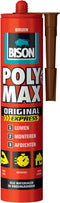 Bison Poly Max Express bruin koker 425 gram- Transparante montagelijm, lijmen, monteren en afdichten, unieke SMP technologie, oplosmiddelvrij, binnen en buiten, vrijwel alle ondergronden