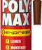 Bison Poly Max Express bruin koker 425 gram- Transparante montagelijm, lijmen, monteren en afdichten, unieke SMP technologie, oplosmiddelvrij, binnen en buiten, vrijwel alle ondergronden