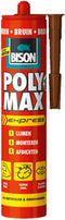 Bison Poly Max Express bruin koker 425 gram- Transparante montagelijm, lijmen, monteren en afdichten, unieke SMP technologie, oplosmiddelvrij, binnen en buiten, vrijwel alle ondergronden
