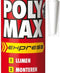 Bison Poly Max Express wit - montagelijm, lijmen,monteren en afdichten, unieke SMP technologie, oplosmiddelvrij, binnen en buiten, vrijwel alle ondergronden