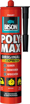 Bison Poly Max Express zwart koker 425 gram- Transparante montagelijm, lijmen, monteren en afdichten, unieke SMP technologie, oplosmiddelvrij, binnen en buiten, vrijwel alle ondergronden