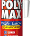 Bison Poly Max High Tack Express wit koker 425 gram, montagelijm, lijmen, monteren en afdichten, unieke SMP technologie, oplosmiddelvrij, binnen en buiten, vrijwel alle ondergronden