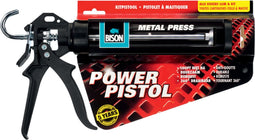 Bison Power Pistol - Koker pistool, anti-drip, duurzaam en robuust, aanpasbaar aan allerlei kokers, voor iedere klus in en om het huis, eenvoudig in gebruik