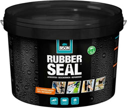 Bison Rubber Seal 2.5L- Rubber coating om oppervlakken waterdicht te maken, dakgoot repareren, binnen en buiten, afdichten, beschermen en repareren, 2,5 liter pot