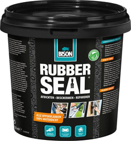 Bison Rubber Seal 750 ml- Rubber coating om oppervlakken waterdicht te maken, dakgoot repareren, binnen en buiten, afdichten, beschermen en repareren, 750 ml pot