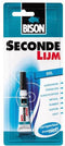 Bison Secondelijm Gel 3g, sterke secondelijm in speciale gelvorm, vaatwasser bestendig, water resistent, voor iedere reparatie in en om het huis, makkelijk in gebruik