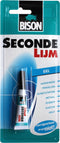 Bison Secondelijm Gel 3g, sterke secondelijm in speciale gelvorm, vaatwasser bestendig, water resistent, voor iedere reparatie in en om het huis, makkelijk in gebruik