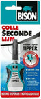Bison Secondelijm Tipper® Vloeibaar 3 g, sterk, waterbestendig, druppel doseersysteem, voor verschillende soorten reparaties, binnen en buiten secondelijm