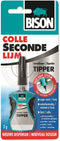 Bison Secondelijm Tipper® Vloeibaar 3 g, sterk, waterbestendig, druppel doseersysteem, voor verschillende soorten reparaties, binnen en buiten secondelijm