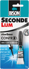 Bison Secondelijm Vloeibaar Control 3g, sterke secondelijm, direct stop technologie, vaatwasser bestendig, water resistent, voor iedere reparatie in en om het huis