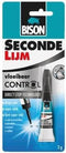 Bison Secondelijm Vloeibaar Control 3g, sterke secondelijm, direct stop technologie, vaatwasser bestendig, water resistent, voor iedere reparatie in en om het huis