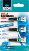 Bison Secondelijm Vloeibaar Mini's 3 x 1g, sterke secondelijm, speciale min verpakking, vaatwasser bestendig, water resistent, voor iedere reparatie in en om het huis