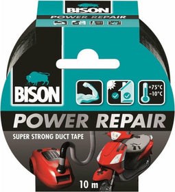 Bison Tape Power Repair Zwart 10 meter