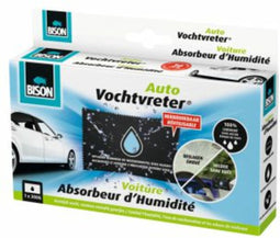 Bison Vochtvreter® Auto, luchtonvochtiger speciaal voor in de auto, bestrijdt vocht en condens in auto's, herbruikbaar, 300g, eenvoudig en veilig in gebruik