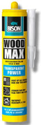 Bison Wood Max Transparant Power koker 320 g, extreem snel, voor alle houtsoorten, D4, hoge aanvangshechting