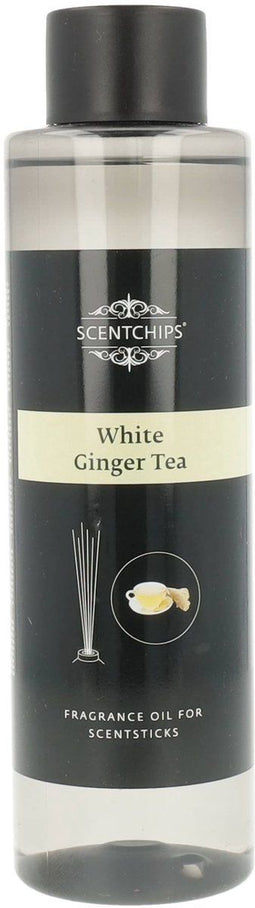 Scentchips® Geurstokjes Navulling - Witte Gemberthee - Geurverspreider - Luchtverfrisser - Huisparfum - 400ml