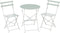Bistroset voor 2 personen - 60 cm ronde tafel met 2 stoelen - Gepoedercoat staal - Celadon groen