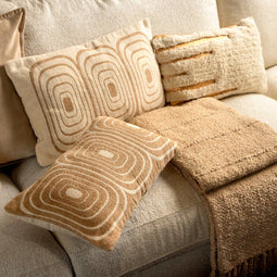 Dutch Decor Sierkussen Eliana - Stof - Beige/Creme - 40 x 60 x 0 cm (BxHxD)