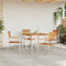 vidaXL - Stapelbare - Tuinstoelen - 4 - stukken - Massief - Teakhout - en - RVS