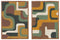 Esprit - Schilderij Modern Stads - Groen Mosterd 75 x 3 x 105 cm (2 stuks)