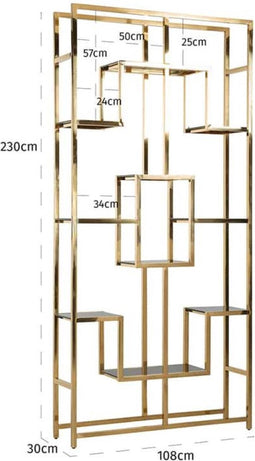 Richmond Interiors Wandkast Magnus (Gold)