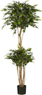 Mica Decorations Kunstboom Ficus Natasja - 50x50x150 cm - Polyester - Groen