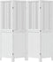 vidaXL - Kamerscherm - met - 4 - panelen - massief - paulowniahout - wit