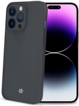 Celly Space Siliconen hoesje - Geschikt voor Apple iPhone 15 Pro Max - TPU Back Cover - Zwart