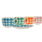 Set van 6 kopjes met schotel Home ESPRIT Blauw Groen Oranje Roze Porselein 240 ml