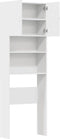 vidaXL - Wasmachinekast - 64x24x190 - cm - bewerkt - hout - wit