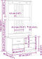 vidaXL - Halboom - SANDENS - wit - 87x40x159,5 - cm - massief - grenenhout