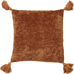 Dutch Decor NINO - Kussenhoes van katoen 45x45 cm Tobacco Brown - bruin - met rits