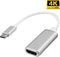 Techvavo® USB C naar HDMI Adapter - 4K @30Hz - Plug & Play - Zilvergrijs