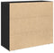 vidaXL - Dressoir - Zwart - Eiken - 80x33x70 - cm - Engineered - Wood
