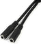 StarTech MUYHSMFF - 3,5mm Jack (v) naar 2x 3,5mm Jack (m) Adapterkabel - CTIA - 0,2 meter - Zwart