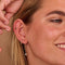 Sparkle14 Dames Oorhangers - Zirkonia - 7cm - Goud