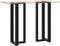 vidaXL - Bartafelpoten - 2 - st - T-vormig - 50x35x(110-111) - cm - staal - zwart