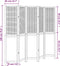 vidaXL - Kamerscherm - met - 5 - panelen - massief - paulowniahout - wit