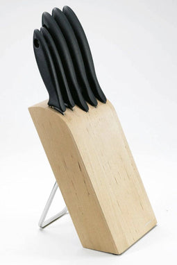 Fiskars Essential Messenblok Beukenhout Met 5 Messen