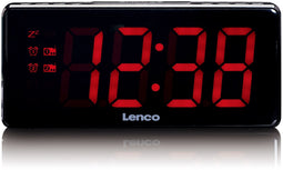 Lenco CR-30 - Wekker - FM radio met snooze en slaaptimer - Zwart