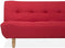 Beliani ALSTEN - Slaapbank 3-zits - Rood - Kunststof