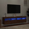 vidaXL - Tv-wandmeubels - met - LED - 2 - st - 80x30x40 - cm - bruin - eikenkleur