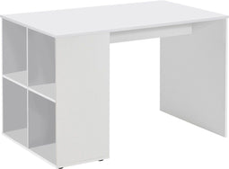 FMD Bureau met zijschappen 117x72,9x73,5 cm wit
