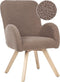 BJARN - Fauteuil - Bruin - Bouclé