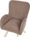 BJARN - Fauteuil - Bruin - Bouclé